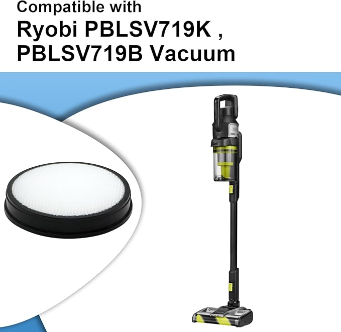 4-Pack HEPA Filters Replacement for Ryobi PBLSV719K/PBLSV719B 18V ONE+HP Cordless Handheld Vacuum, Model # A32SV718K2