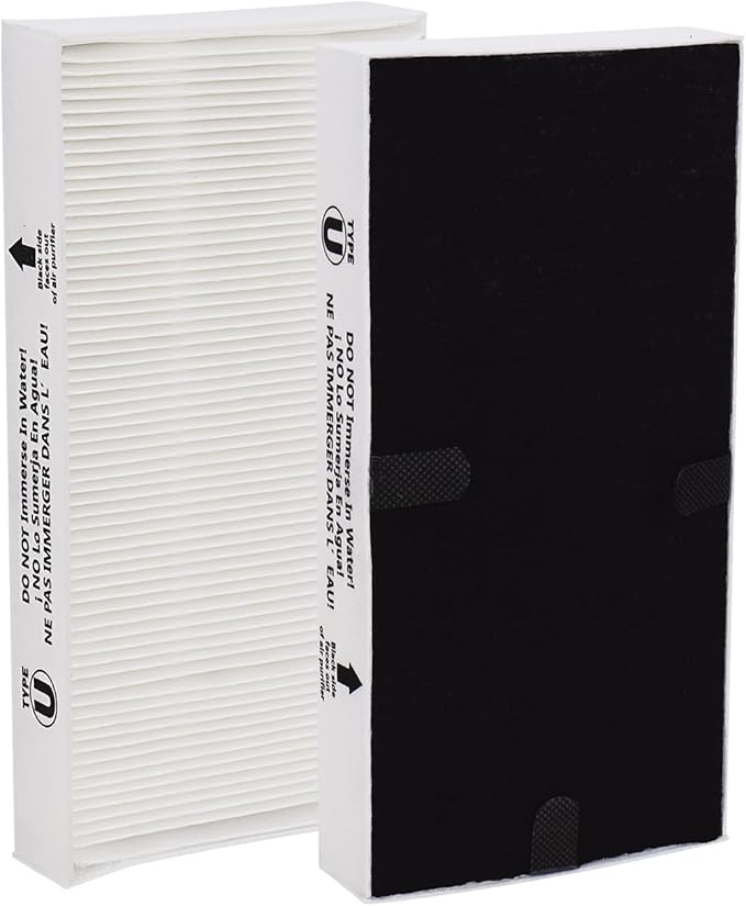Air Purifier Filters for Honeywell HRF201B, HHT270, FHT170, FHT180, FHT190,HHT270W, HHT290 and Febreze FRF102B, FHT190W HEPAClean Series Air Purifier - Type U HEPA Filter - 2Pack