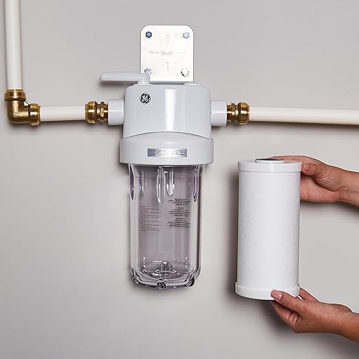GE FXHTC Whole House Water Filter | Replacement for Water Filtration System | NSF Certified: Reduces Chlorine, Sediment, Rust & Other Impurities | Replace Every 3 Months for Best Results | 1 Filter