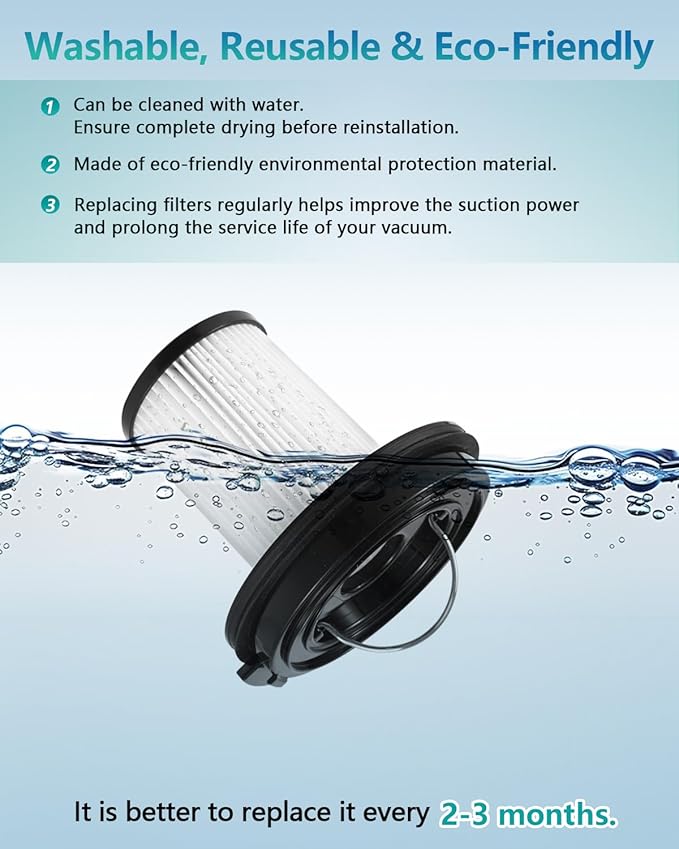 4 PACK Cleanview XR Filter Replacement Compatible with Bissell Cleanview XR 200W/ Cleanview XR Pet 300W/ Powerlifter Turbo Cordless Stick Vacuum Cleaner 3789U, 3789X, 3789, 3797V, 3797W, 3797, 1638010
