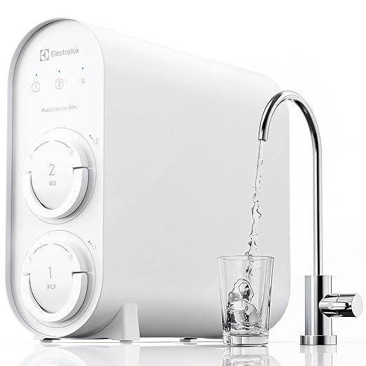 Electrolux Eco Reverse Osmosis Water Filter, 600GPD, 9-Stage Reverse Osmosis System, 3:1 Pure to Drain Tankless RO System Under Sink, Reduces TDS & Fluoride, BPA Free, Mini Size