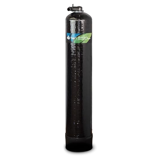 Tier1 Whole House Chloramine Filter | 450,000 Gallon Capacity | Pre-Filled Carbon Tank with 1 Cubic feet of Premium Catalytic Granular Activated Carbon | Home Water Filtration System