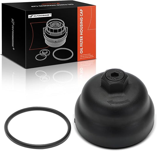 A-Premium Oil Filter Housing Cap Assembly Compatible with Hyundai Sonata 2020-2023, Santa Fe 2021-2023, Tucson 2022-2024, Kona 2022-2023, Santa Cruz 2022-2024 & Kia Sorento, Sportage, K5, 2.0L 2.5L