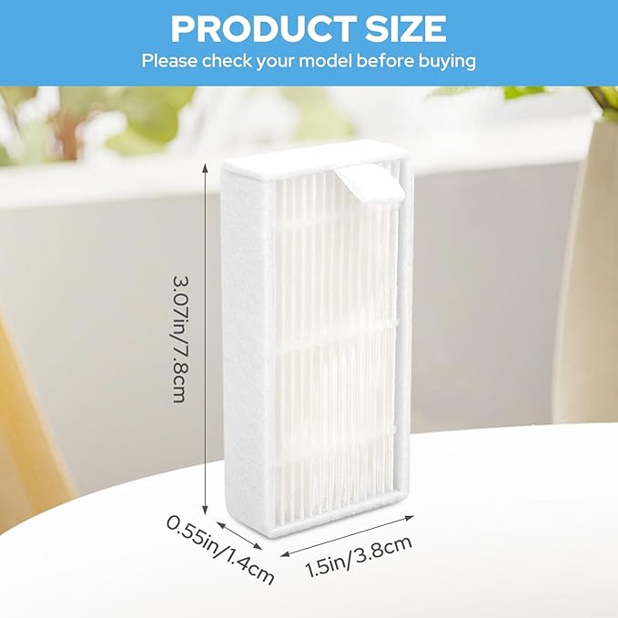 Filters Replacement for ILIFE V3s V3s pro V5 V5s V5s Pro V5s Pro 2 V5s Plus Noisz S5 Robotic Vacuum Cleaner - HEPA Vacuum Filter - 12 Pack