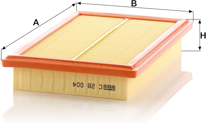 Mann Filter C 28 004 Engine Air Filter Replacement Compatible With Select Mercedes-Benz C300, C350e, E300, E350, GLC300, GLC350e, SLC300 Vehicles