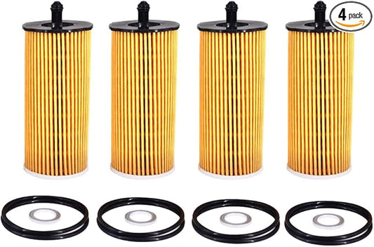 26320-3N000 4pcs Engine Oil Filter with O-rings and Drain Plug Gaskets Fits for 2021-2024 Kia Carnival 3.5L