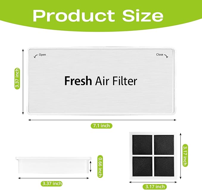 ADQ75493301 Refrigerator Fresh Air Filter Cover Replacement for LG Refrigerator Parts LRMVS3006S, LRMDS3006S, LRMVC2306S, LRMDC2306D, LRMDS3006D LRFVC2406S LFXS26596S LFXS28596S LRFXC2416S
