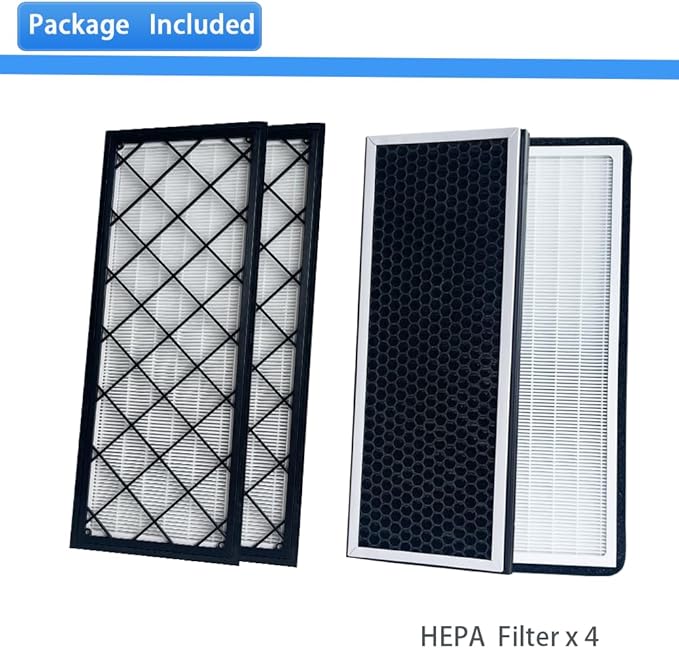 Fits 2020-2025 Tesla Y-Type External Air Conditioning Filter Intake Air Filter Biochemical Filter with Activated Carbon 1658375-00-A 4-piece set