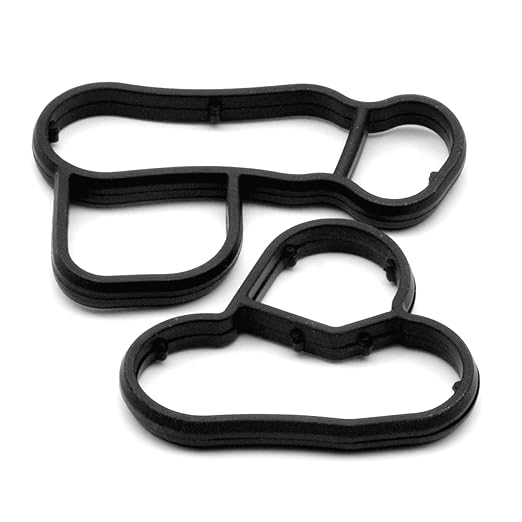 Engine Oil Filter Housing Gaskets 26345-3CAB1 26343-3CAB1 Compatible for Kia Sedona 2014-2018,Sorento 2013-2018 3.3L 3.5L, for Hyundai Azera 2015-2017,Santa Fe 2015-2018 (2 PCS)