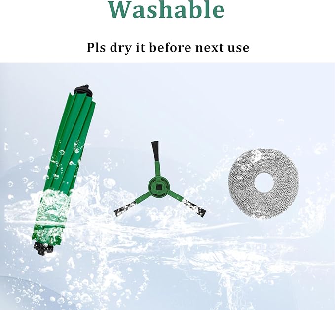 405 Replacement Accessories Parts for iRobot Roomba Plus 505 Combo / 507 Combo Robot Vacuum Cleaner, Vacuum Parts with 1 Main Brush, 3 HEPA Filter, 4 Side Brushes, 4 Dust Bag, 4 Mop Cloths