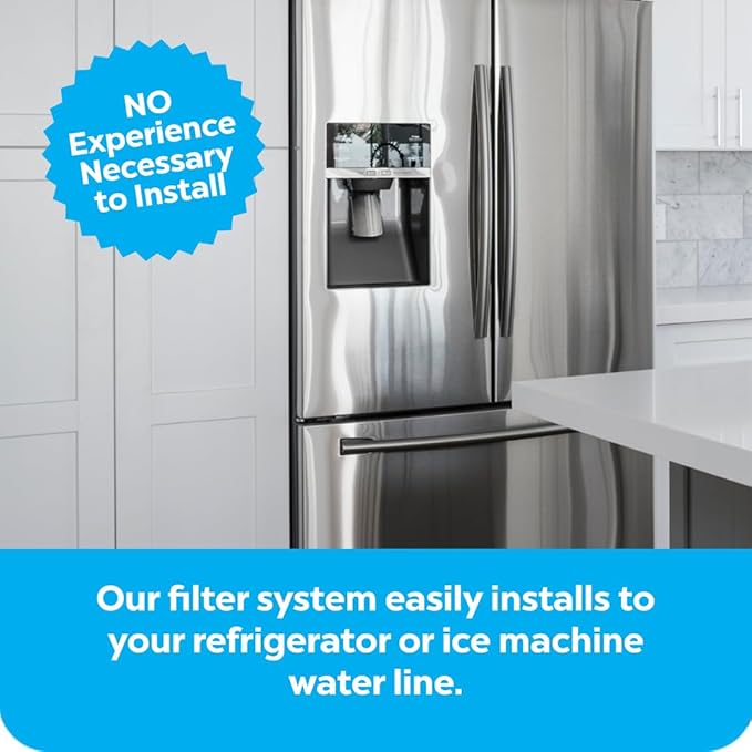 Clearbrook RF10-J Refrigerator Filter System, 1/4 Inch John Guest Fittings, Compatible with Refrigerators without Built-in Filtration