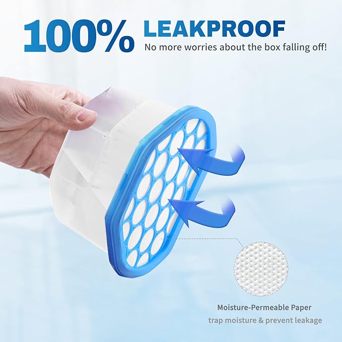 Vacplus Moisture Absorbers - Dehumidifiers for Closet, Efficient Humidity Absorber Boxes Collect Excess Moisture for Bathroom, Kitchen, Study, Fragrance-Free, 3 Pack