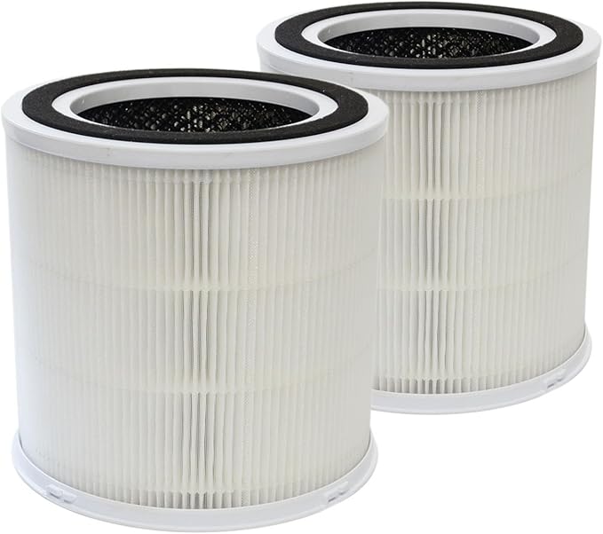 PUREBURG Replacement Filter Compatible with DAYETTE AP301 & JOWSET AP301 AP302 AP303 & AIRROBO AR400 Air Purifiers,2-Pack H13 HEPA 4-Stage Filtration Activated Carbon 2-IN-1