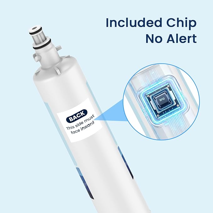 MARRIOTTO Replacement for GE® RPWFE, RPWF (Built-in CHIP) Refrigerator Water Filter, Compatible with GFE28GELDS, PFE28KELDS, PFE28KYNFS, GFD28GELDS, GYE22HMKES, GFE28GYNFS, GFD28GYNFS, Pack of 3