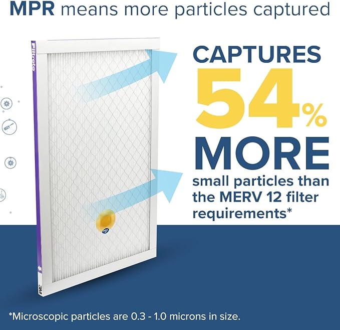 Filtrete 16x25x1 AC Furnace SMART Air Filter, MERV 12, MPR 1500, Track Filter Life With Bluetooth Enabled Sensor, CERTIFIED asthma & allergy friendly, 2-Pack (Actual Size15.719x24.72x0.78 in)
