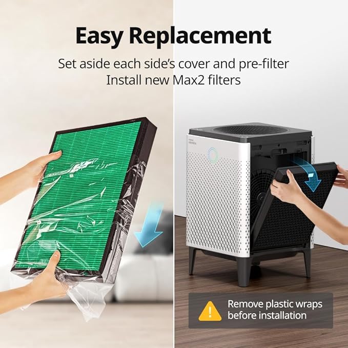 Coway AIRMEGA Max 2 Air Purifier Replacement Filter Set for 300/300S, green/black, 1256 sq. ft. (3111635)