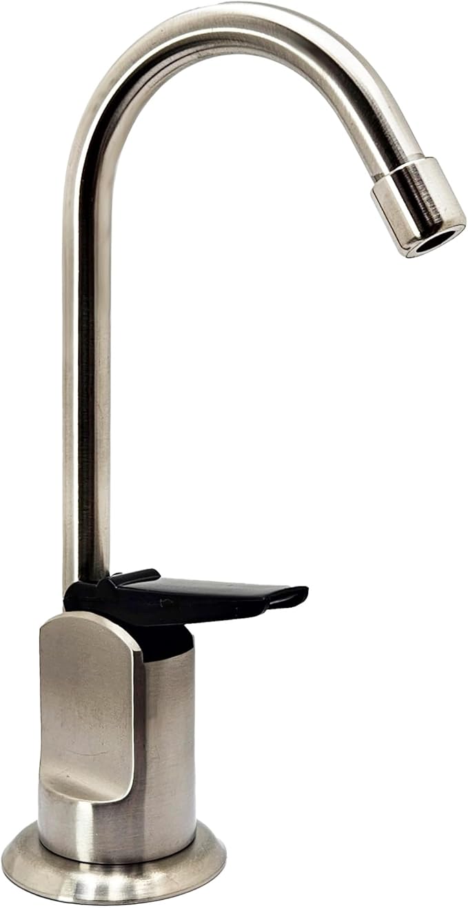 Westbrass D203-NL-07 6" Touch-Flo Style Pure Cold Water Dispenser Faucet, 1 Pack, Satin Nickel