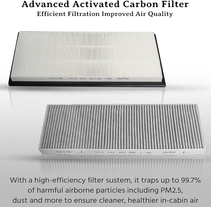 Intake Cabin Air Filter - Compatible with Tesla Model Y (2020-2026) - HEPA Intake Air Filter with Activated Carbon - High Efficiency Air Conditioning Replacement Filters - 4 Pack - #1658376-00-A