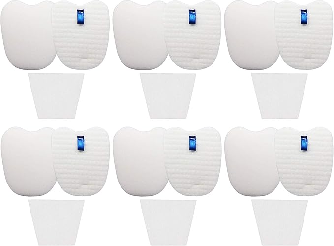 Vacuum Filters Replacement Set for Shark Rocket Vacuum HV345 HV343AMZ ZS350 ZS351 ZS352 HV320 HV321 HV322 HV324Q HV345 HV401, 6 Foam&Felt Filters + 6 Post-Filters, Part # XPMFK320&1084FTV320