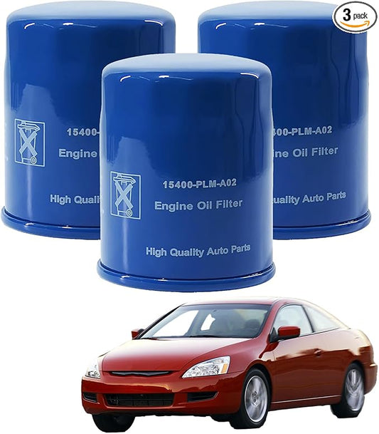 15400-PLM-A02 Engine Oil Filter for 19-22 ILX,14-24 MDX,13-25 RDX,15-25 TLX,For Honda 84-25 Accord,88-25 Civic,97-25 CR-V,07-20 Fit,16-25 HR-V,95-25 Odyssey,19-25 Passport,03-25 Pilot 3PCS
