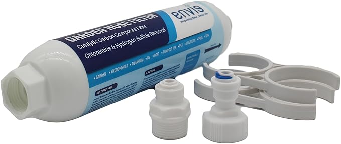 Envig Catalytic Carbon KDF Chloramine Filter, Post/Polish Filter for RO Systems, Aquarium Water Filter for RO Buddie and Other Reverse Osmosis Water Filters, up to 100% Chloramine Reduction
