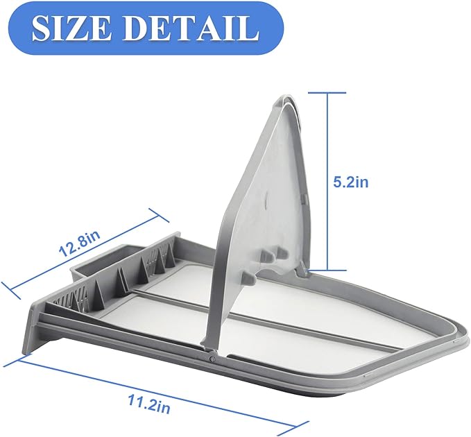 DC97-16742A Dryer Lint Trap Filter Replacement for Samsung Dryer with Flap Upgraded Stainless Steel Screen, Replaces AP5306681 PS4221839 DC61-03048A DV45H7000EW/A2 DV48H7400EW/A2 by APPLIANCEMATES