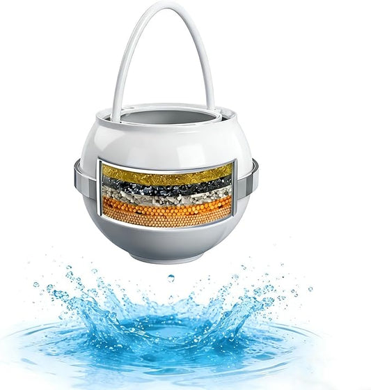 Bath Filter for Tub Faucet,Bathtub Kinder Water Filter,3000 Gallons,Hard Water Softener,Remove Chlorine and Fluoride to Improves Skin, Hair and Nails Condition, Glossy White