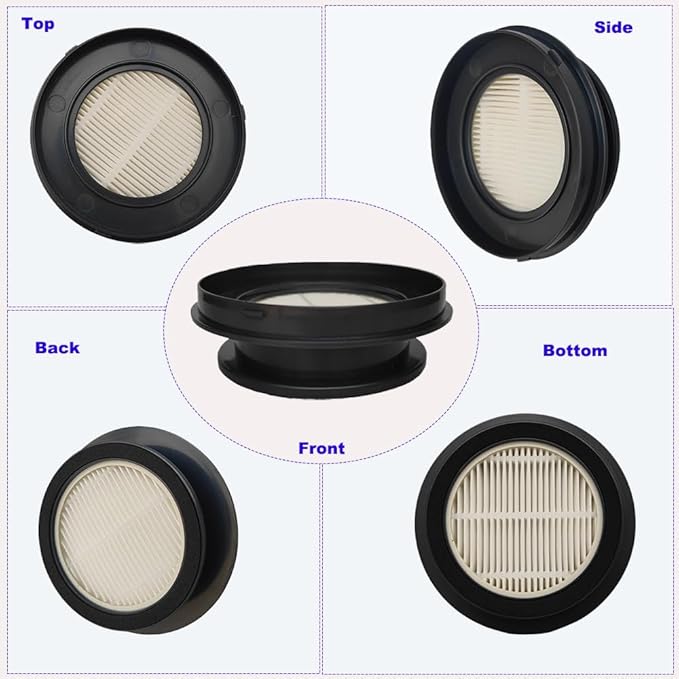 6packs X7A Vacuums HEPA Replacements Filter Compatible with SunSare X7A Pro Cordless Vacuum Cleaner, Fits for Fieety V7 Filters for Ultenic U15 U16 / U16 Flex Cordless Stick Vacuum Filter Parts