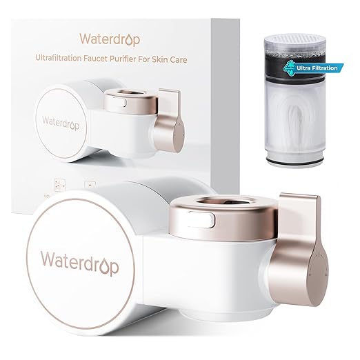 Waterdrop BFT1 Skincare Bathroom Sink Filter, Water Filter for Sink Faucet, 0.000001 mm, Reduce 99.9% Chlorine, Skin Redness & Scale Control, Water Softner, NSF Certified (1 Filter Included)