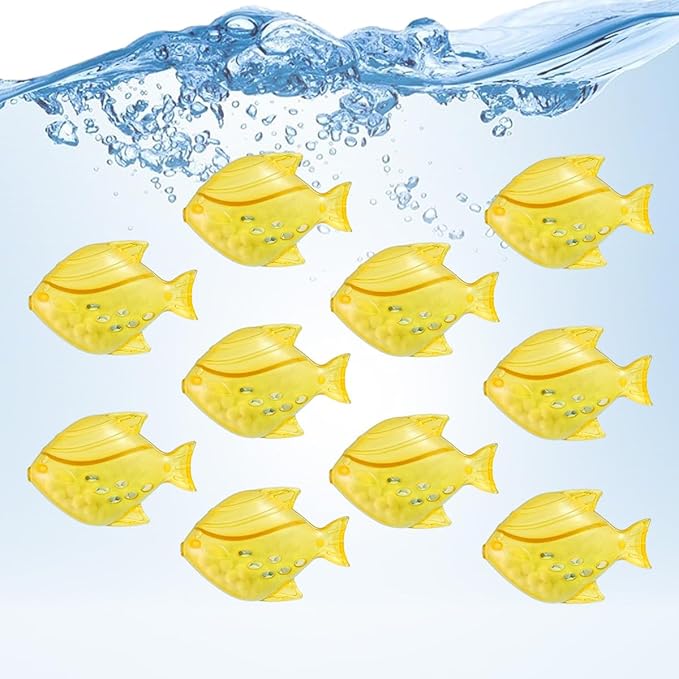 Humidifier Tank Cleaner, Raipoment 10PCS Universal Humidifier filters fish Compatible with Drop,Droplet, Warm&Cool Mist Humidifiers,Fish Tank[Keep The Water (Fish-yellow)