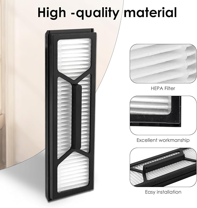 (5 Pack) Omni S1 Pro Replacement HEPA Filters Compatible With Eufy Omni S1 Pro Robot Vacuum, Filter Kit, Replacement Parts, Filters Accessories, Vacuum Parts Canister Filters, Upright Filter