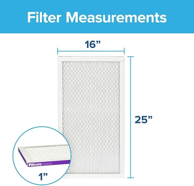 3M - 2001DC-6 Filtrete Ultra Allergen Reduction FPR9 Air Furnace Filter 16" X 25" X 1" (1-Pack) White