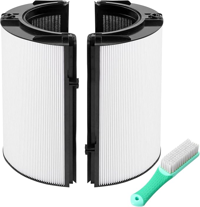 360° Combi Glass Efficient and Activated Carbon Filter Fit For Dyson TP07 HP07 TP10 HP10 TP06 HP06 TP04 HP04 PH01 PH02 PH03 PH04 TP09 HP09 Air Purifier, 2-in-1 Replacement Filter