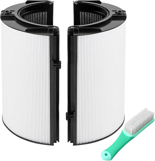 360° Combi Glass Efficient and Activated Carbon Filter Fit For Dyson TP07 HP07 TP10 HP10 TP06 HP06 TP04 HP04 PH01 PH02 PH03 PH04 TP09 HP09 Air Purifier, 2-in-1 Replacement Filter