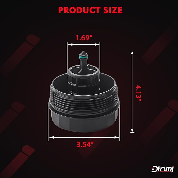 Oil Filter Housing Cover Cap Compatible With BMW Vehicle 128i 135i 528i 528i 328i 335i 530i 740i X3 X5 X6 2006-2016 Replace# 11427525334 Engine Oil Fitter Cover