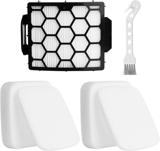 UV900 UV850 Filters Replacement for Shark UV850 UV900 LA490 LA492 Rotator Lift-Away ADV DuoClean PowerFins Upright Vacuum, Compare to Part #XHF320 & XFFK602UKT, 1 HEPA Filter and 2 Foam & Felt Filters