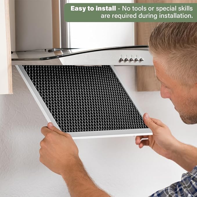Range Hood Filter Replacement for Broan Nutone 41F, 97007696, 97005687, 10.5 x 8.74 Inch Aluminum Grease Vent Hood, Easy-Install Vent Cover for Stove Exhaust & Kitchen Air Purification