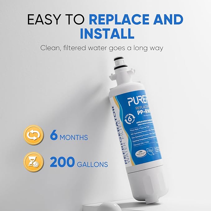 PUREPLUS ADQ36006101 Replacement for LG LT700P, Kenmore Elite 469690, ADQ36006102, Water Filters for Refrigerators LFXS30766S, LFX28968ST, LFX31925ST, LFX31945ST, LFXS29626S, RWF1052, RWF1200A, 2Pack