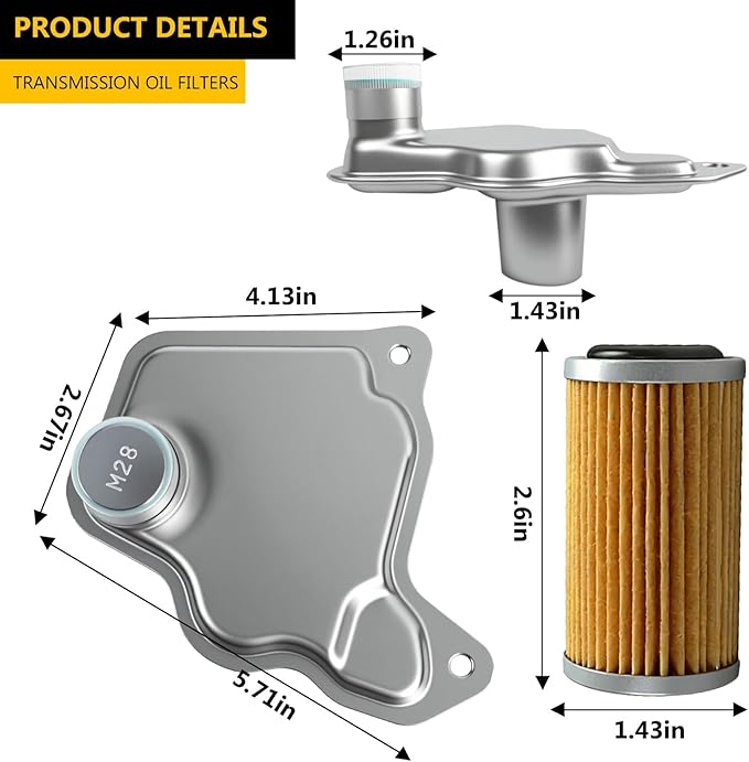 RE0F10D CVT Transmission Filter Oil Pan Gasket Kit Compatible with Nissan Altima NV200 Maxima Quest Murano Pathfinder Infiniti Qx60 Replaces 31728-29X0D 31726-3JX0A 31726-28X0A
