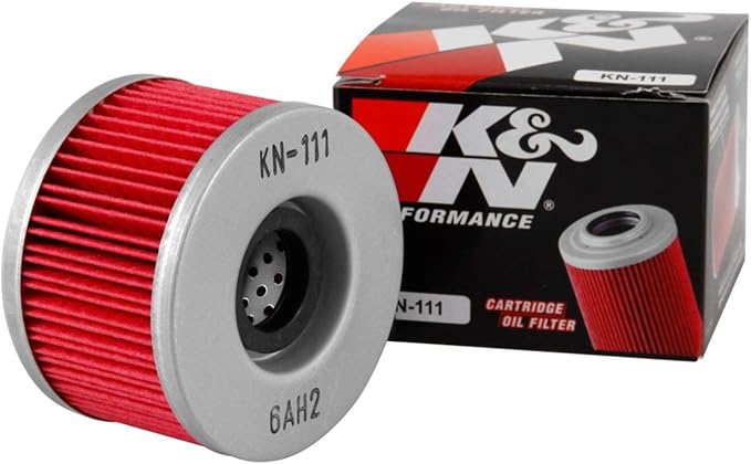 K&N Motorcycle Oil Filter: High Performance, Premium, Designed to be used with Synthetic or Conventional Oils: Fits Select Honda Vehicles, KN-111