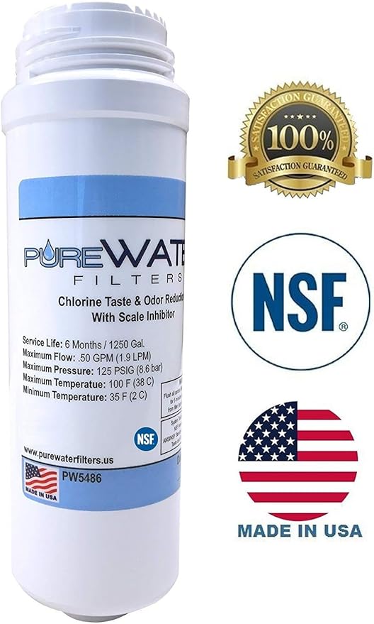 PureWater Filters Replacement Water Filter Cartridge KQ8 PW5486 for Keurig B150/K150 B155/K155 Office Pro K2500 K3000 B3000SE K3500 K4000