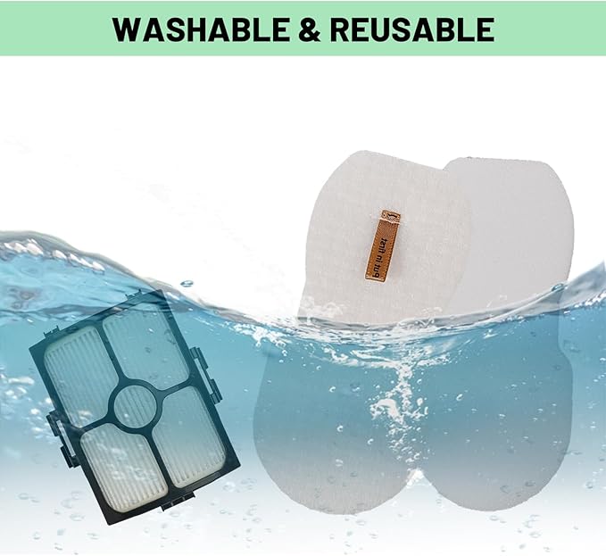 Replacement Filter for Shark HZ3002 HZ3000 Stratos Ultralight Corded Stick Vacuum，with 4 Odor Neutralizer Cartridge, 2 HEPA & 4 Foam and Felt Filters, Replace Part XFFKHZ3000 XHFHZ3000