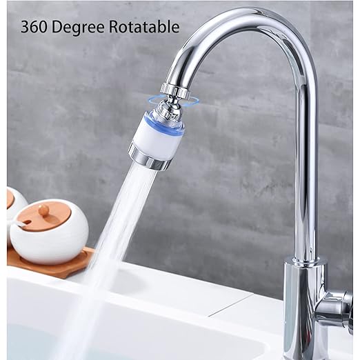 360-Degree Rotating Faucet Filter Sink Water Faucet Filter Water Purifier Faucet Filter Purifier for Kitchen and Bathroom,Removes Heavy Metals and Hard Water(Blue)