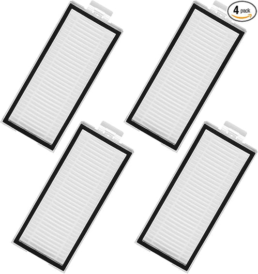 4 Pack Washable Filter For Roborock Q5 Pro Q5 Pro+(Plus) Q5 Max+(Plus) Q5 DuoRoller+ Q7 Q7+ Q7 Max Q7 Max+ Q8 Max Q8 Max+ Robot Vacuum Cleaner Accessories Replacement Part True HEPA Filter For Robotic