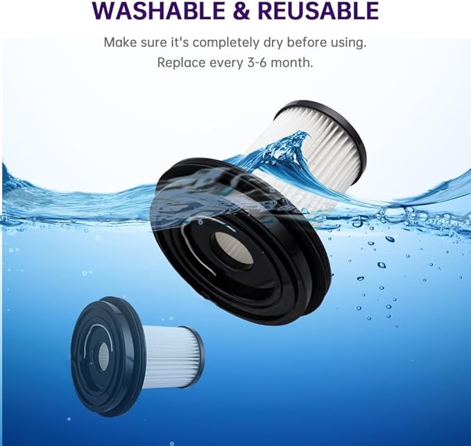 Pleated Filter Replacement Compatible with Bissell Cleanview XR 200W 300W Pet Stick Vacuum Cleaner 3789U 3797V 3789X, Compare to Part #1638010, 2 Pack