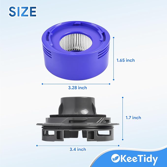 Post HEPA Filter Replacement & Motor Cover Compatible with Dyson V8 V7 Motorhead Car+Boat Trigger Cord-Free Cordless Stick Vacuum Cleaners, Upgrade Your Vacuums