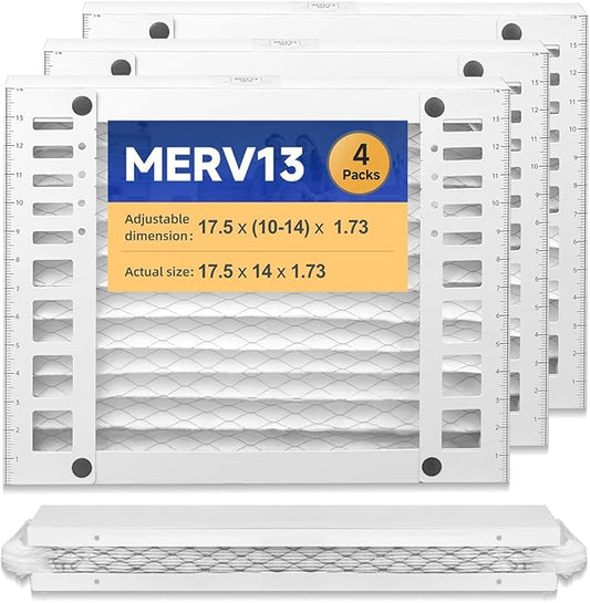 DR90 14 x 17.5 x1.75 Dehumidifier Filter MERV 13 Compatible with DR90 DR120#50070171-002 and Santa Fe Advance90 Advance100 Advance120 Advance2#4037722-01 4 Packs