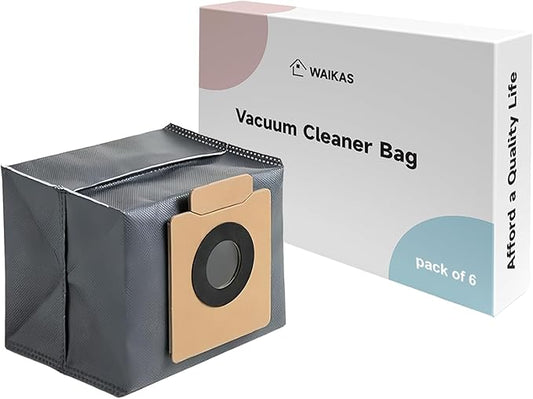 6 Pack Dust Bags for Eufy X10 Pro Omni, X8 Pro Robot Vacuum Cleaner - Large Capacity Replacement Accessories