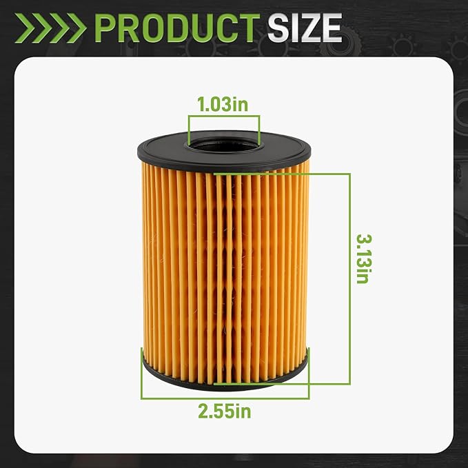 26350-2S000 Oil Filter with Seals Compatible with Hyundai Santa Cruz 2.5L 2020-2022 Compatible with Kia Sorento 2.5L Engine 2021-2022 Pack of 4