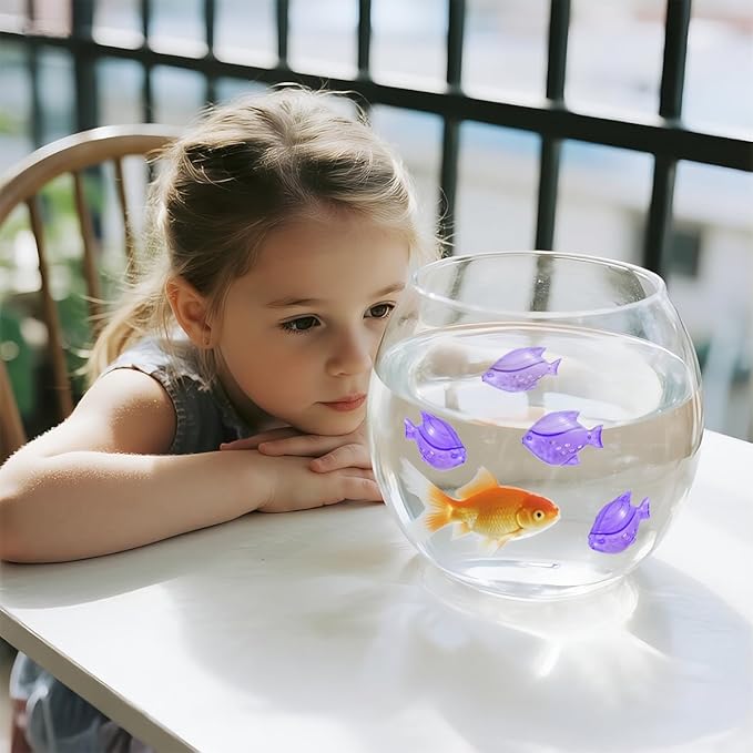 Humidifier Tank Cleaner, 10PCS Universal Humidifier filters fish Compatible with Drop, Droplet, Warm&Cool Mist Humidifiers, Fish Tank, Keep The Water (Fish-Purple)